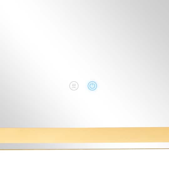 Clear Glass Modern Anti Fog Mirror, 47" x 2" x 30"